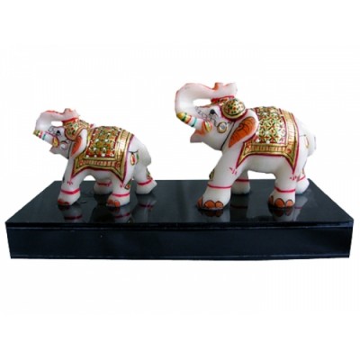 MARBLE ELEPHANT ON HAND EMBOSS ELEGANT PAINTING .ITS CALLED ELEPHANT FAMILY .ITS VERY UNIQUE PRODUCT FOR GIFT ON ANY OCCASION ..