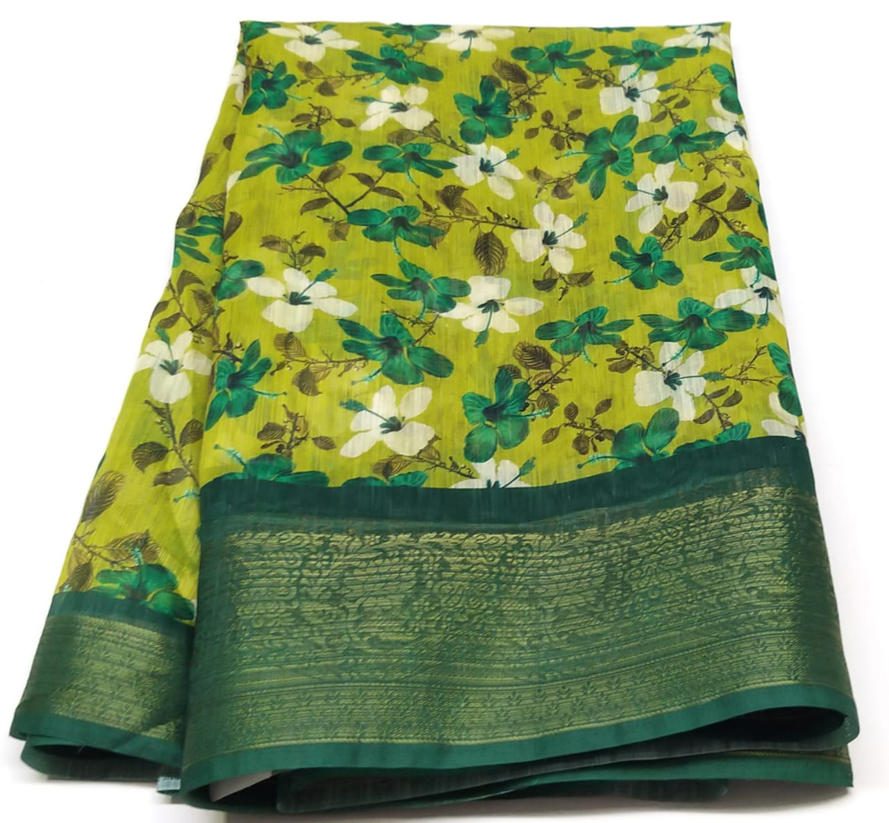Rambha-1 Green Cotton Saree
